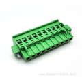 Terminal block plug-in socket with nut